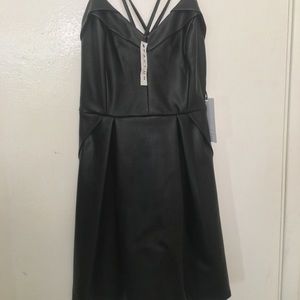 Kendall and Kylie Faux leather mini dress